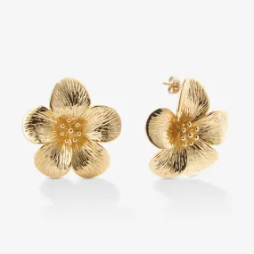 LARGE FLOWER EARRINGS Gold