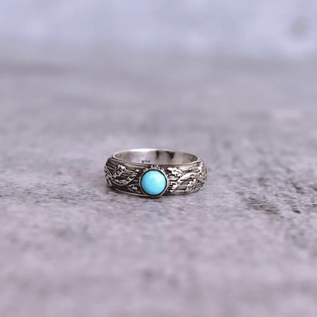 Leaf Shadow - Turquoise Ring