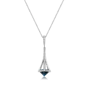 London Blue Topaz & Diamond Pastel Chandelier Pendant