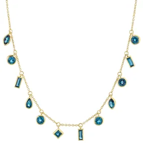 London Blue Topaz Drop Necklace