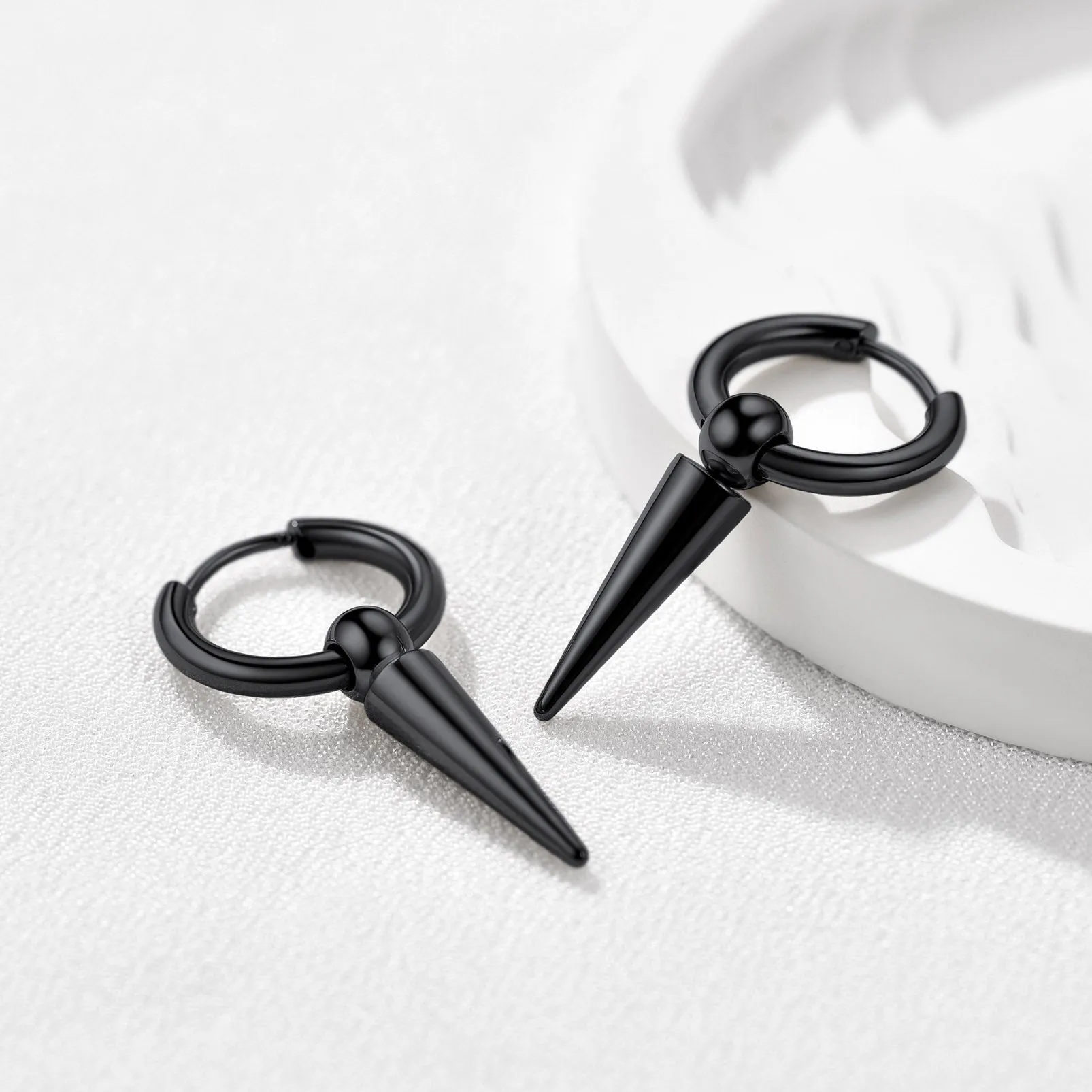 Long Spike Dangle Hoop Earrings For Men Women