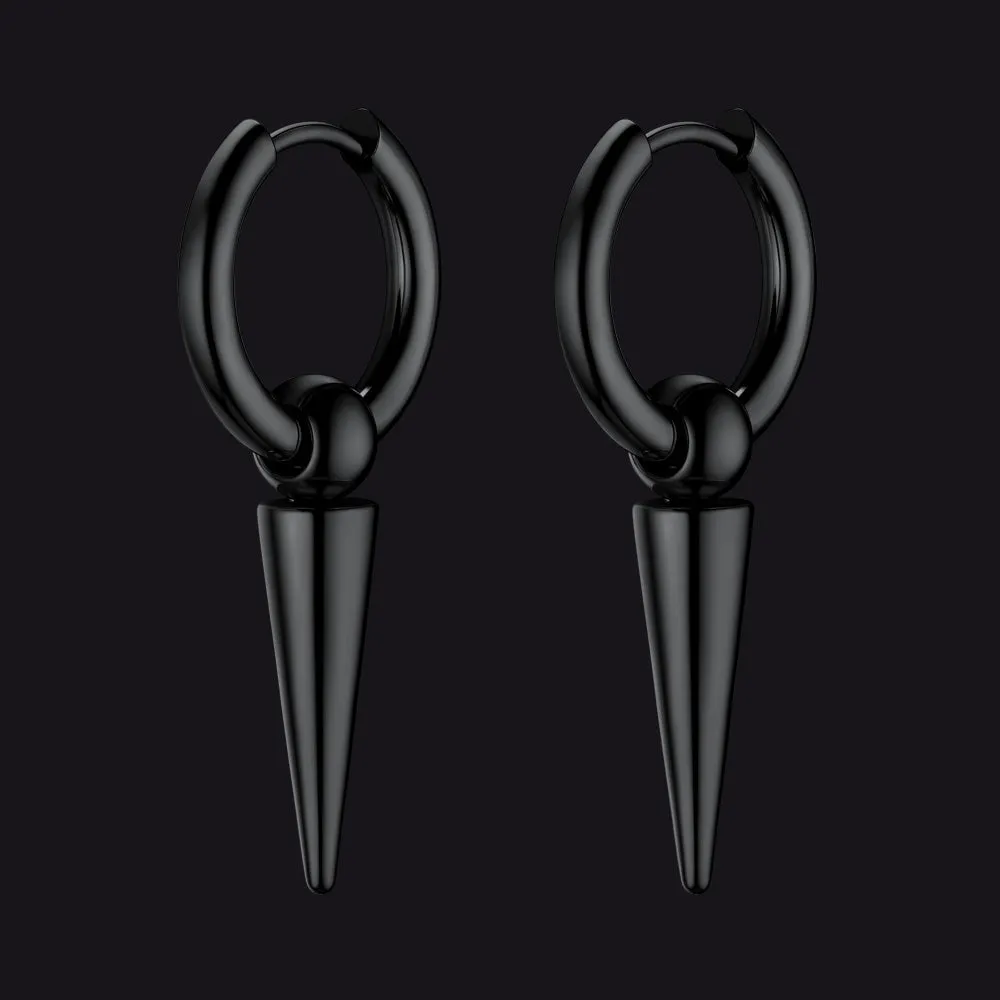 Long Spike Dangle Hoop Earrings For Men Women