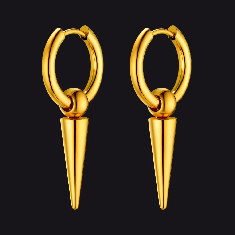 Long Spike Dangle Hoop Earrings For Men Women