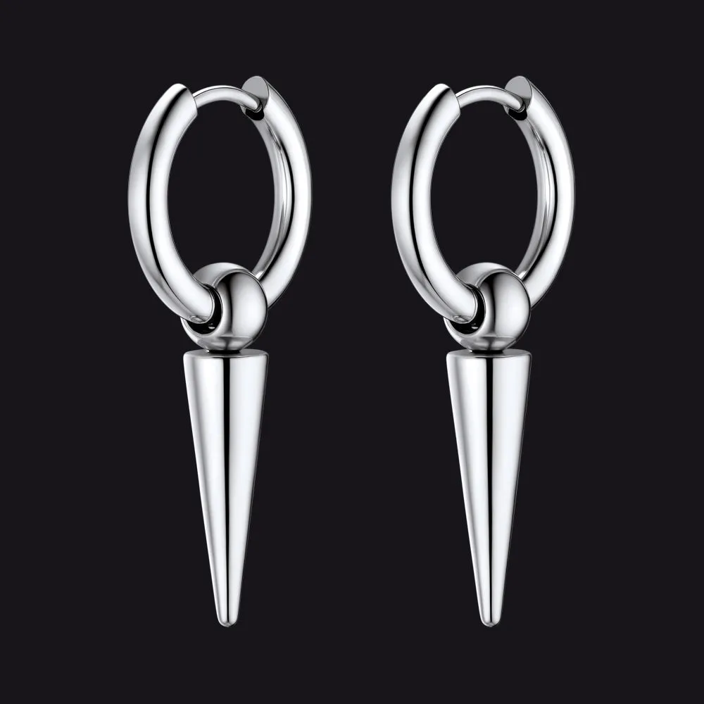 Long Spike Dangle Hoop Earrings For Men Women