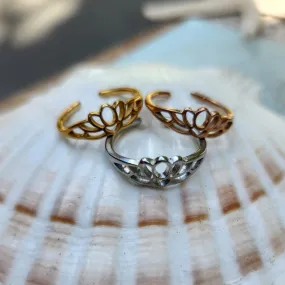 LOTUS  - ROSE GOLD / GOLD & SILVER WATERPROOF TOE RINGS