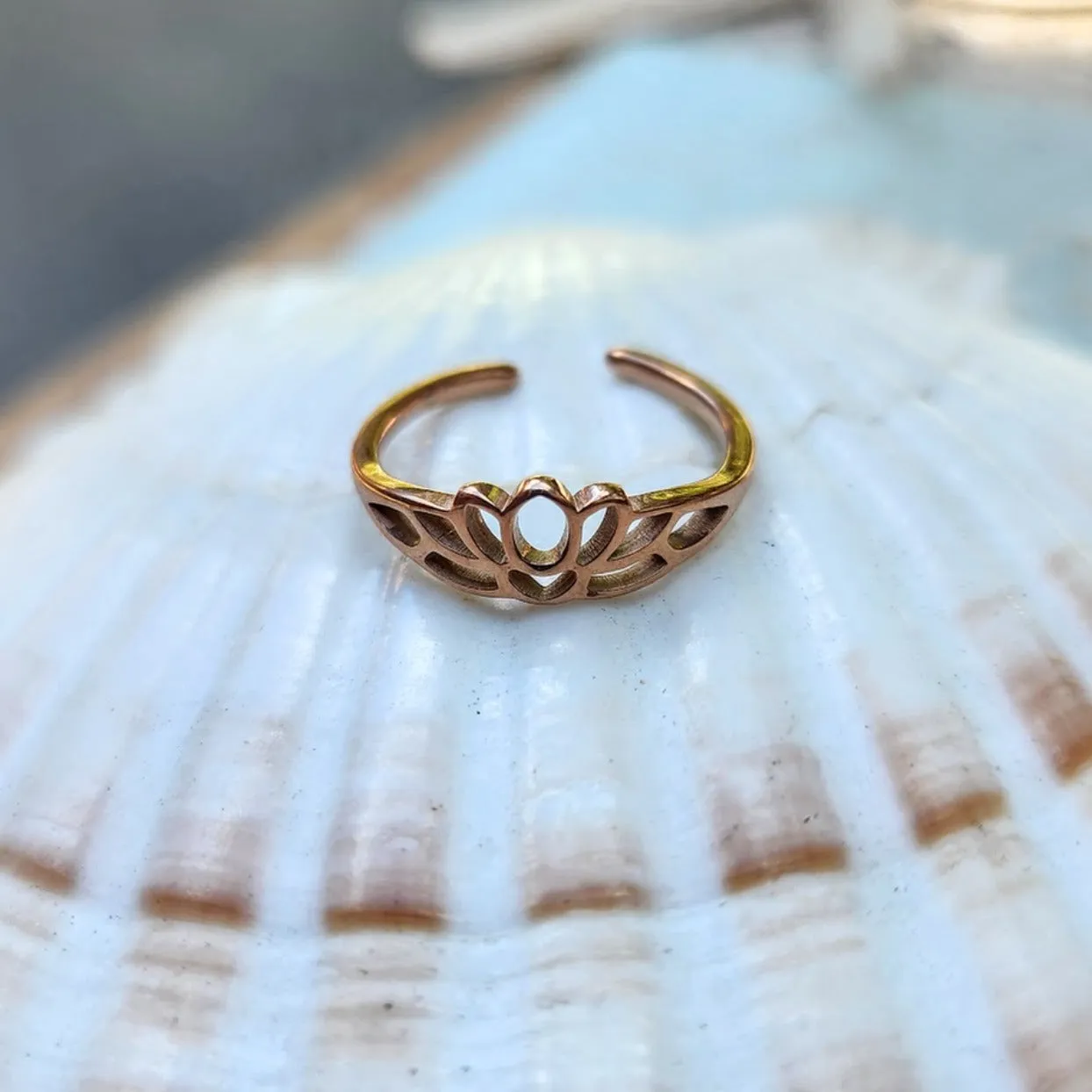 LOTUS  - ROSE GOLD / GOLD & SILVER WATERPROOF TOE RINGS