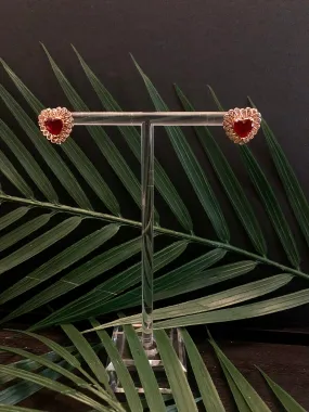 Luana Red Stone Earrings