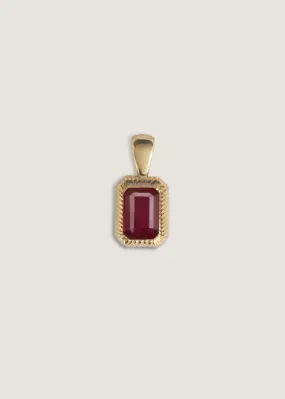 Lyra Emerald Cut Pendant Ruby