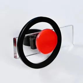 Mars Red & Black Acrylic Ring.