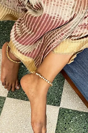 Mayabazaar "Statement" Handknotted Chameli Anklet