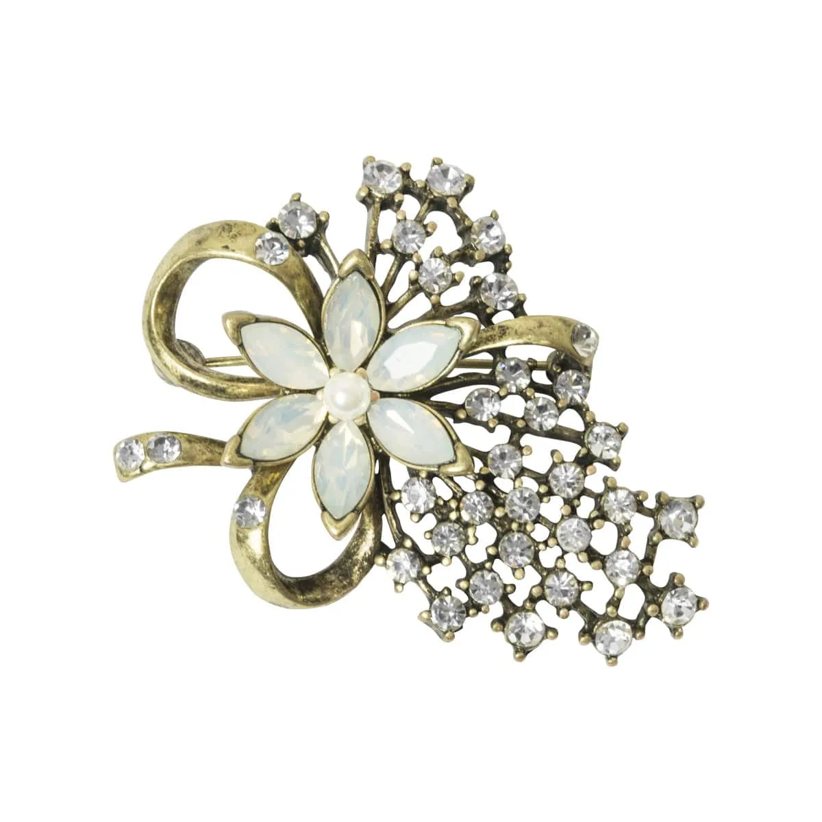 Miriam Haskell Flower Brooch