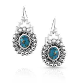 Montana Silversmiths Blue Spring Turquoise Earrings