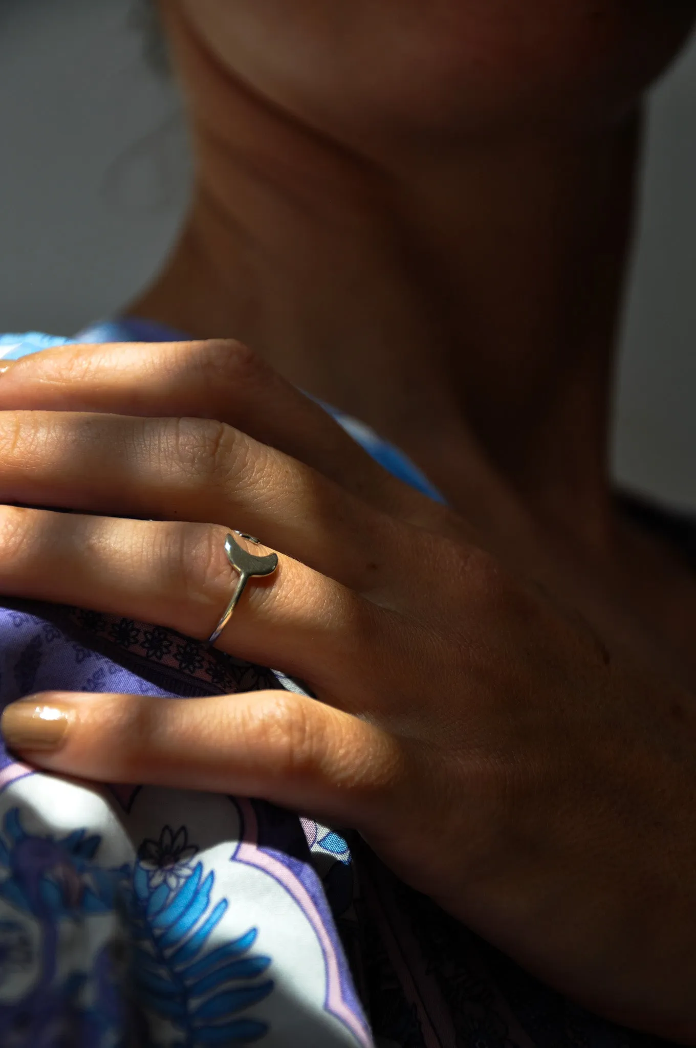 Moon & Stars Silver Ring