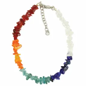 Multi Color Seaglass Anklet