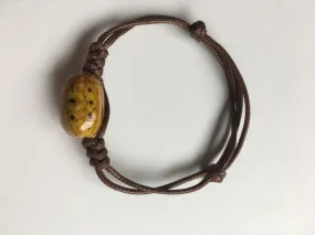 Mustard Seed Ceramic Bead Bracelet