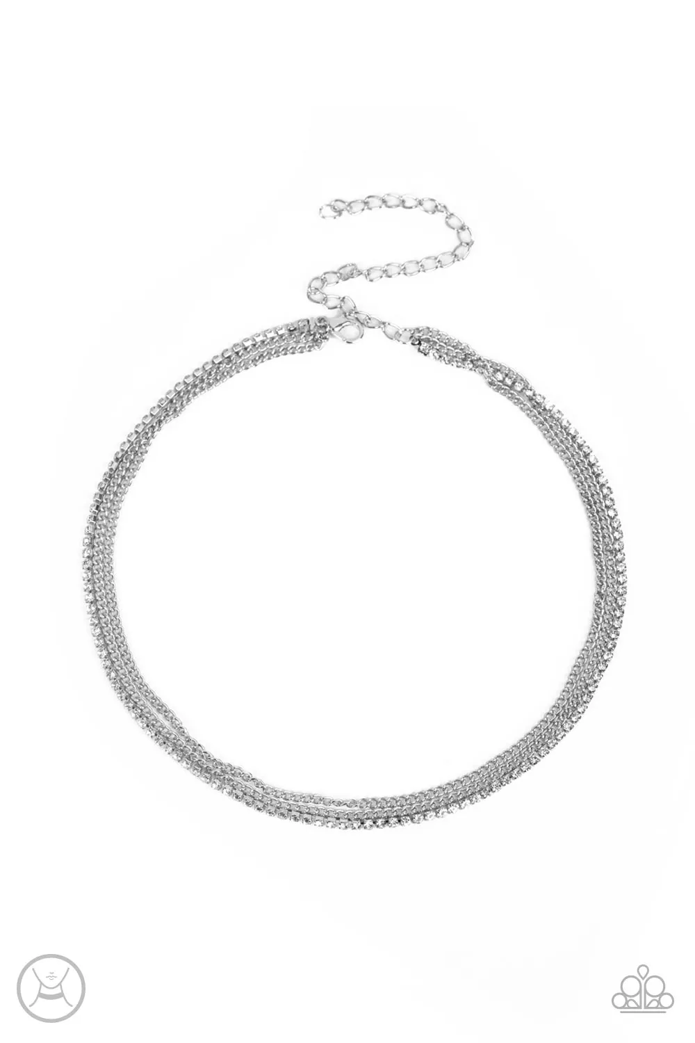 Necklaces Glitzy Gusto - White