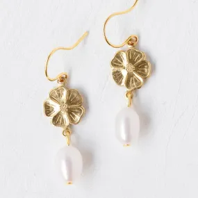 Nest Pretty Things | Flower And Pearl Dangle Earrings