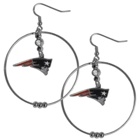 New England Patriots 2 Inch Hoop Earrings