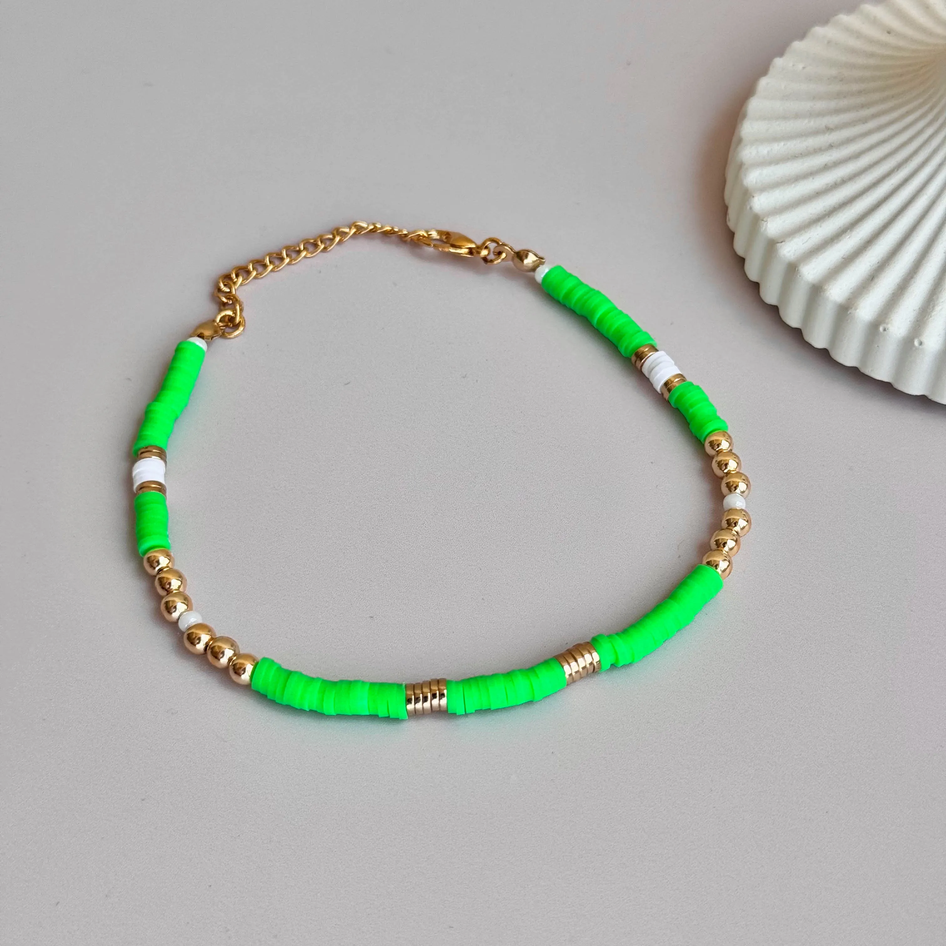 Neyon Green Anklet