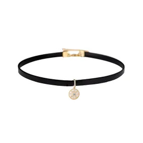 Octagonal Star Compass Black Choker