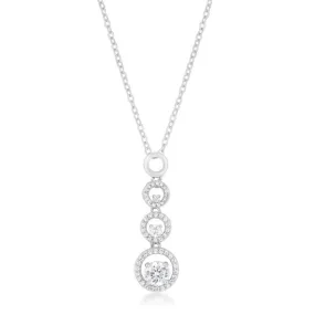 Olivia Graduated Cubic Zirconia Pendant | 6ct