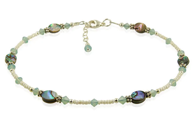 Pacific Opal Green Abalone Shell Anklet