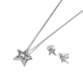 Pandora Sparkling Asymmetric Star Jewelry Gift Set |B801635-45|