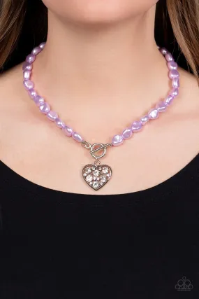 Paparazzi Necklace ~ Color Me Smitten - Purple