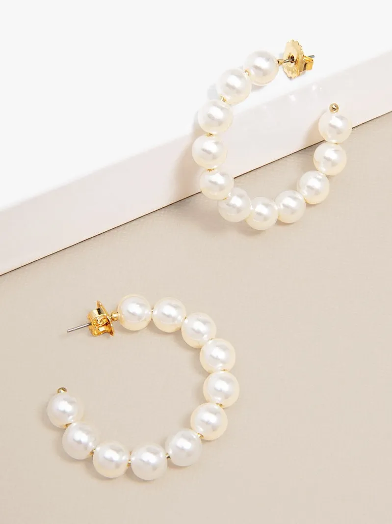 Pearl Hoop Earrings