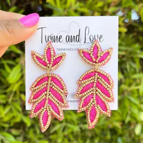 Pink Gold Drop Earrings