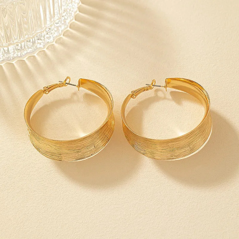 Pre Order:  Exaggerated C-Shaped Hoop Earrings