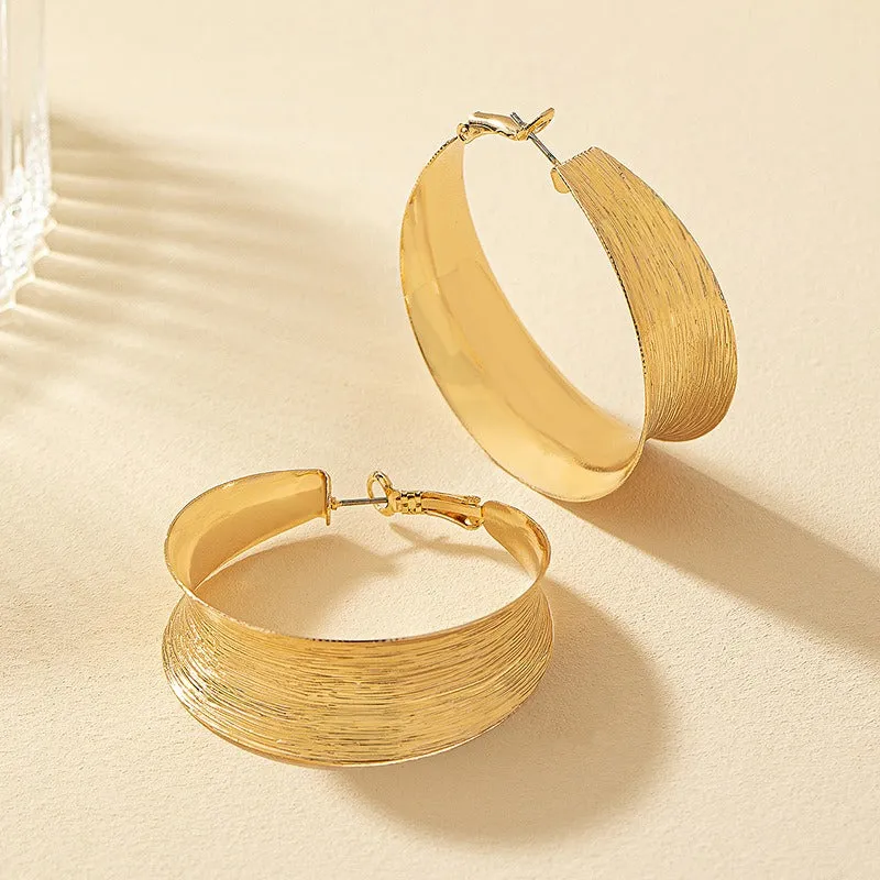 Pre Order:  Exaggerated C-Shaped Hoop Earrings