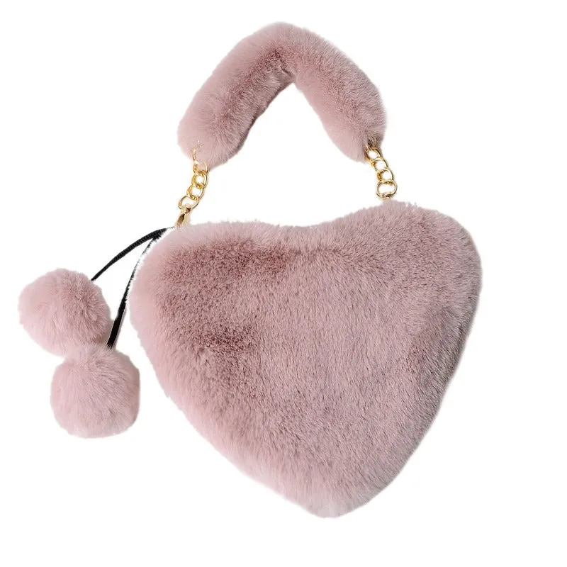 Pre Order:  Plush Heart Shaped Handbag