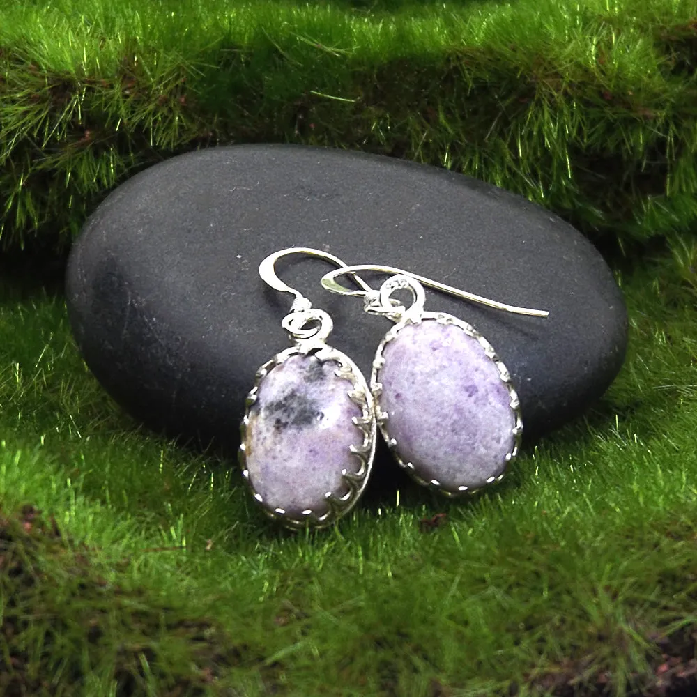 Purple Sugalite Gemstone Earrings