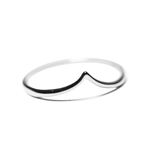 "Peaky" Blackened Sterling Silver Thin Band Ring