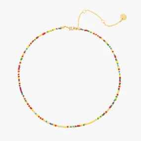 Rainbow Bead Choker