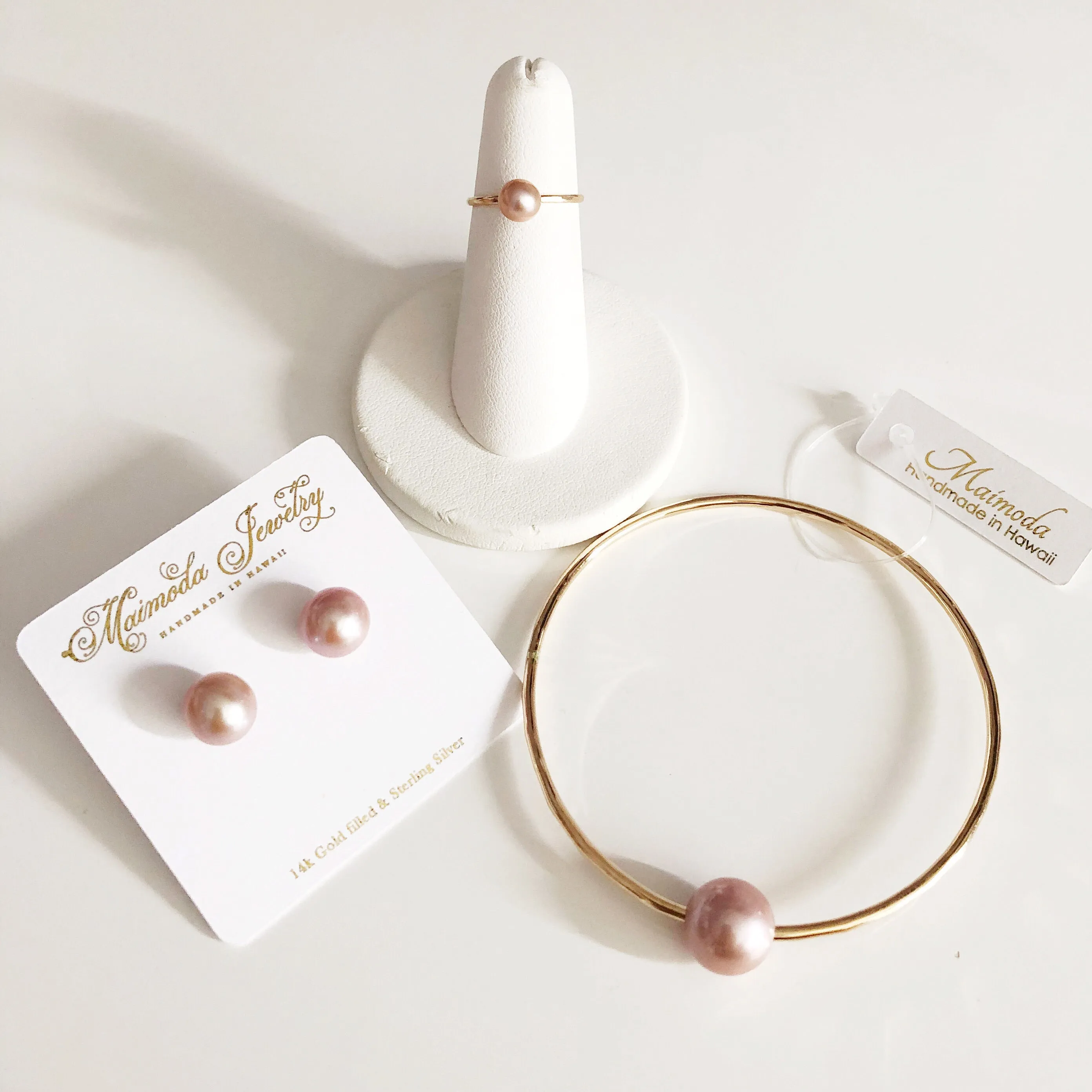 Ring ELVANI- pink pearl (R176)