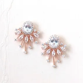 Rose Gold Fan Earrings, Parla