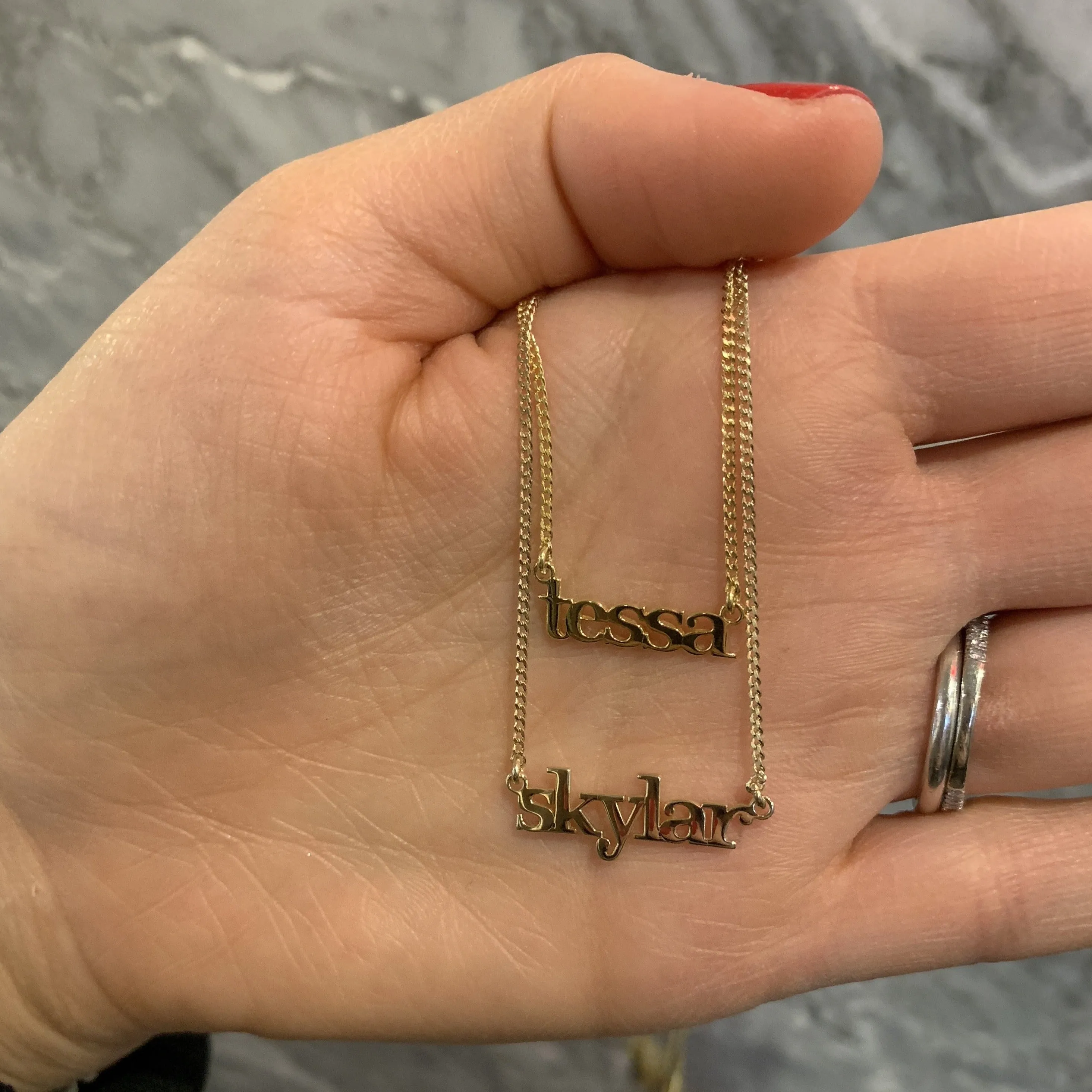 Saranda Lowercase Custom Name Necklace