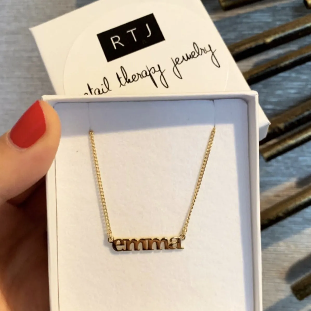 Saranda Lowercase Custom Name Necklace