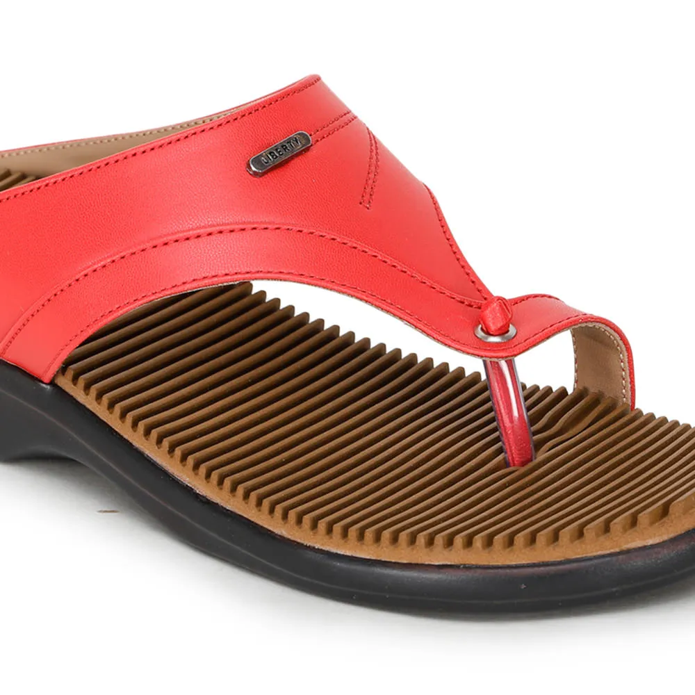 Senorita Fashion (Red) Thong Sandals For Women D1-52 By Liberty