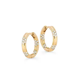 Sevenfold Diamond Hoops Small