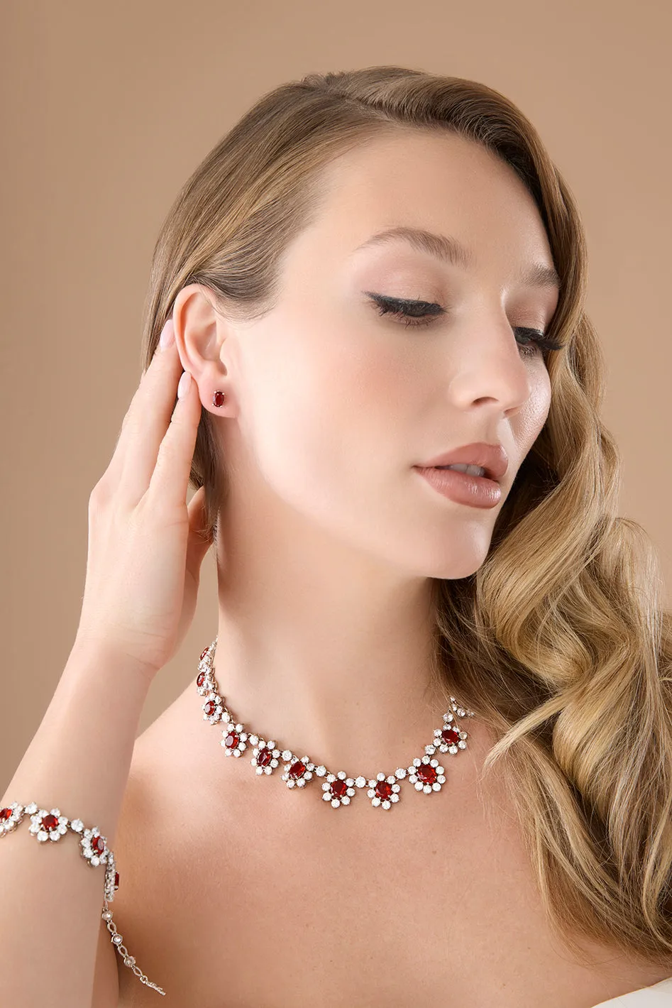 SIAM Simulated Diamond Jewelry Set