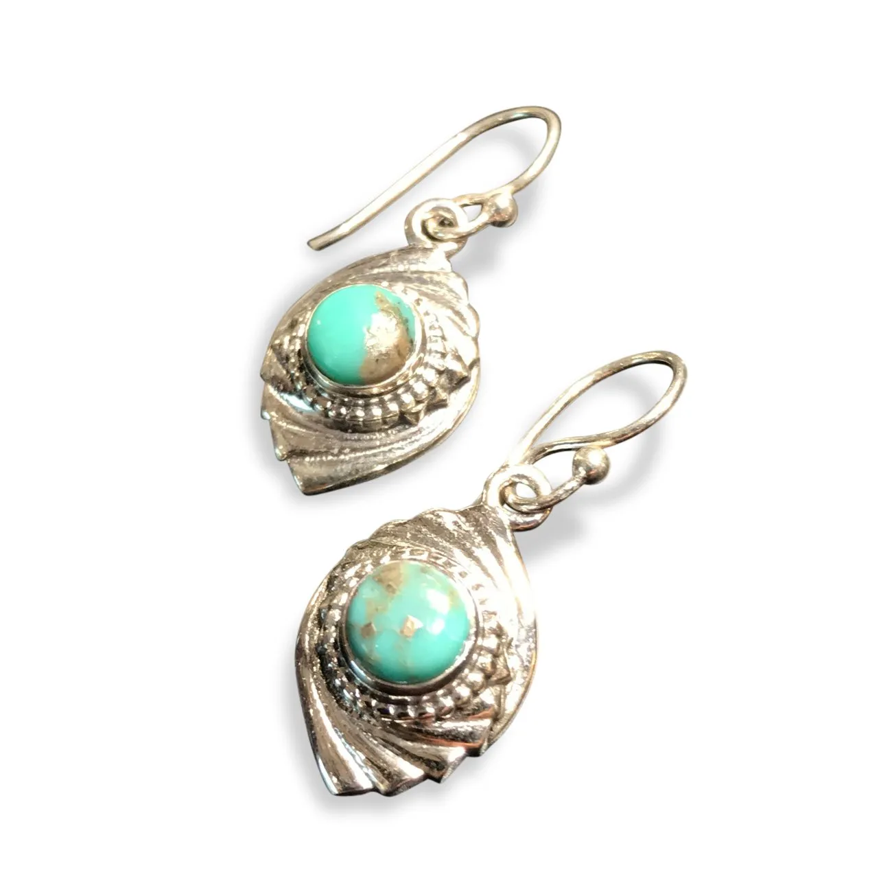 Silver and Turquoise Earrings - From Rajasthan