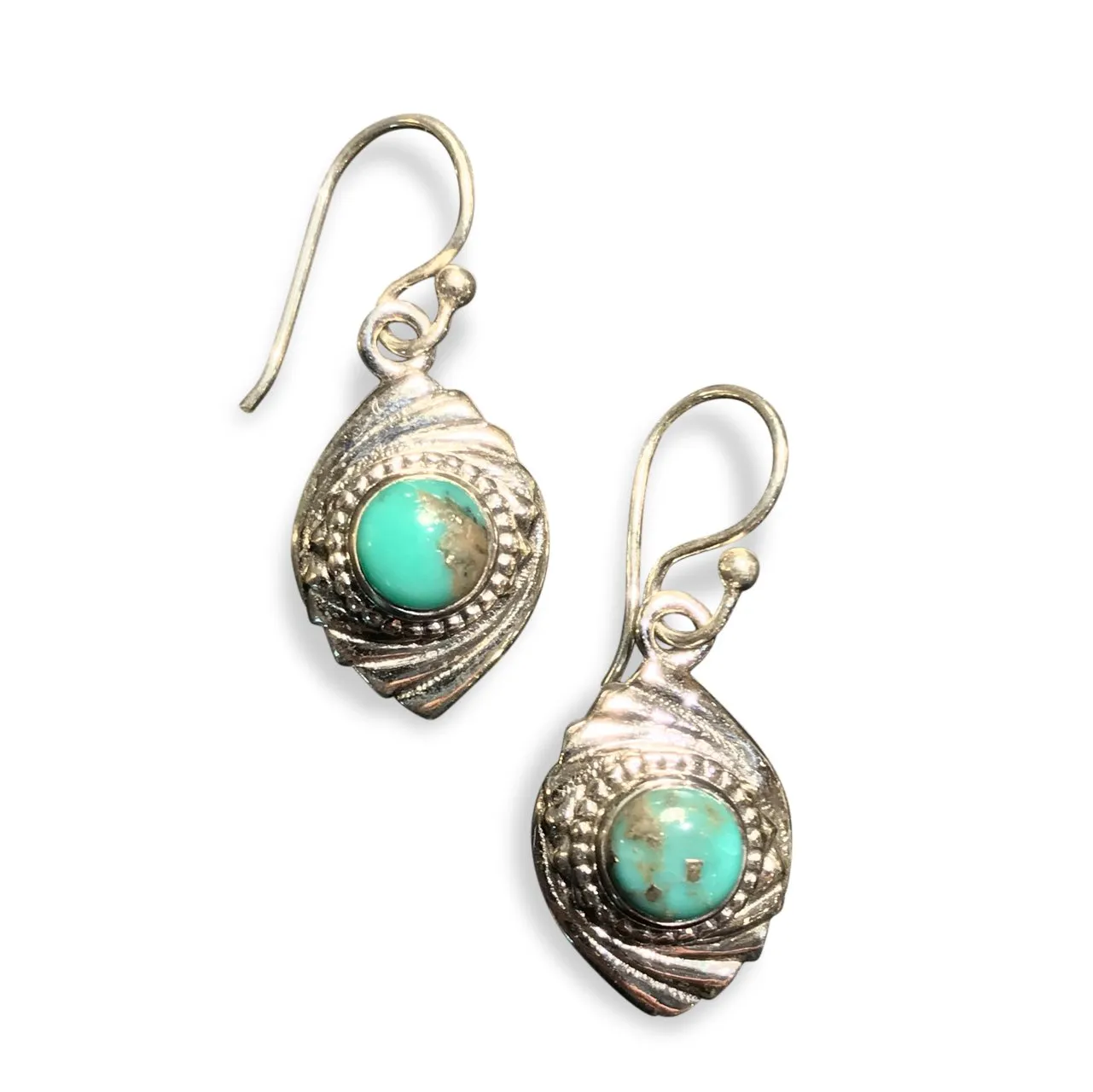 Silver and Turquoise Earrings - From Rajasthan