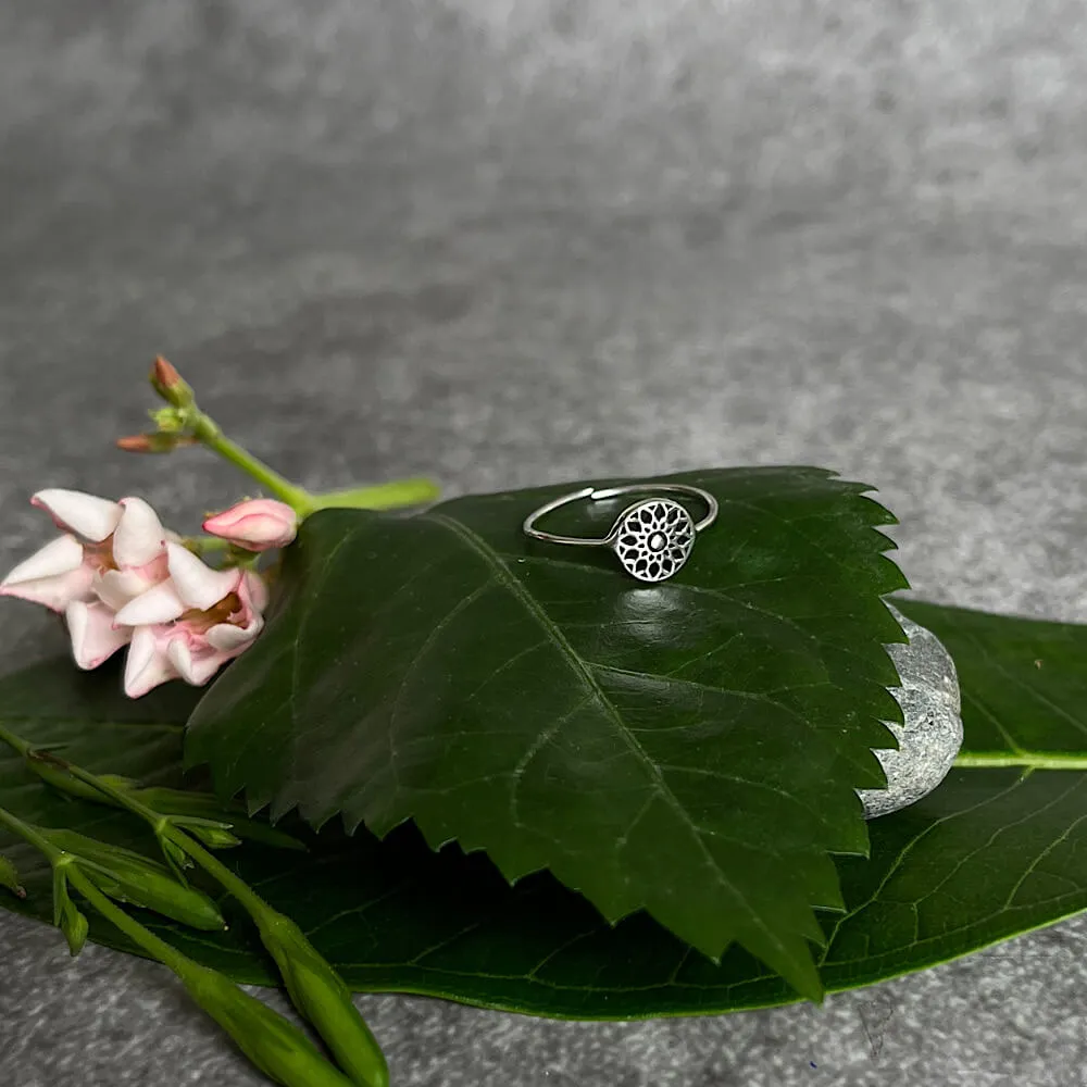 Silver Cutwork Toe Ring (single)