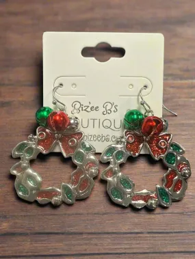 Silver Wreath Earrings