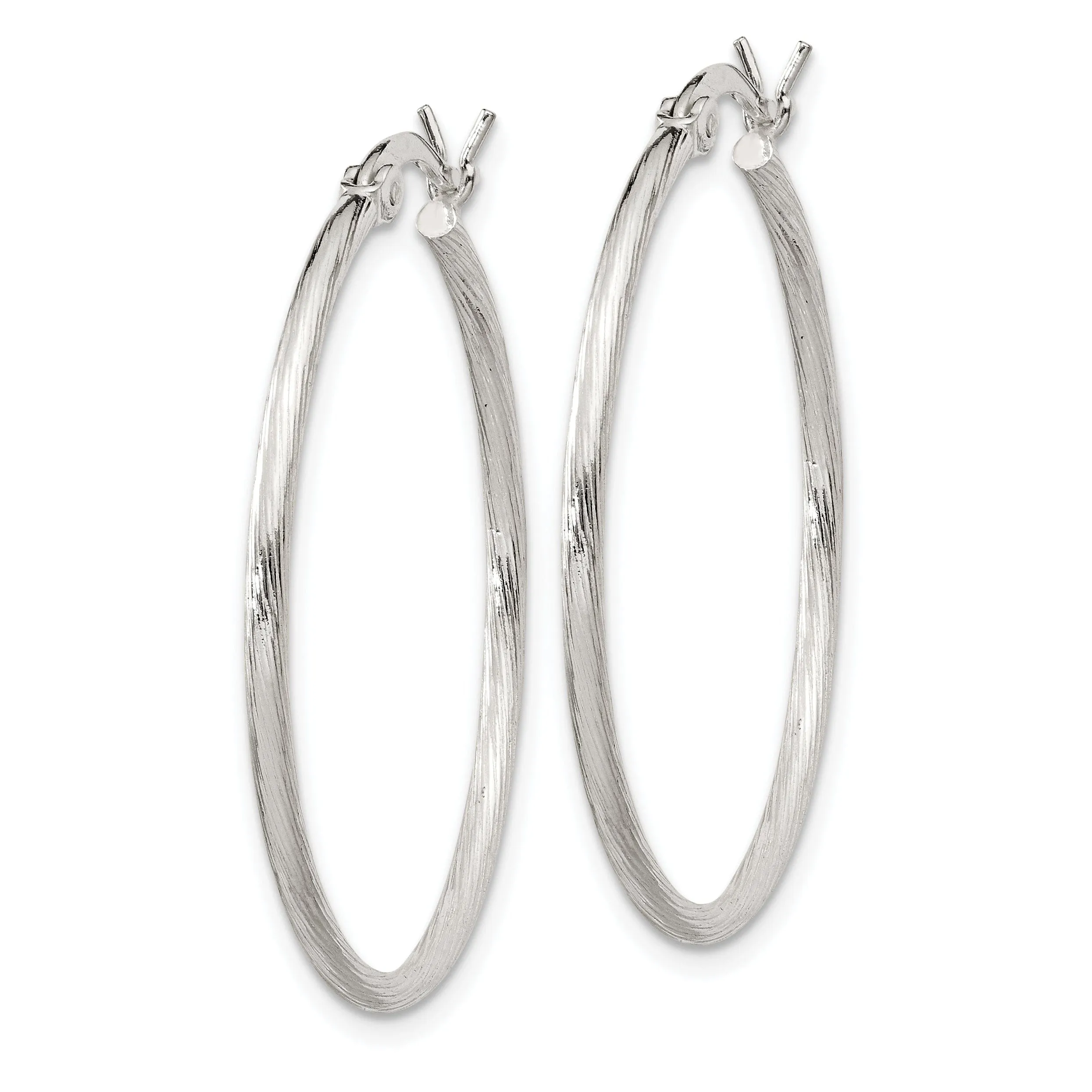 Sterling Silver classic Hoop design Earrings 30mm wide