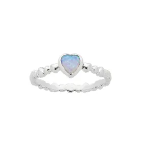 Sterling Silver Heart Stackable Ring