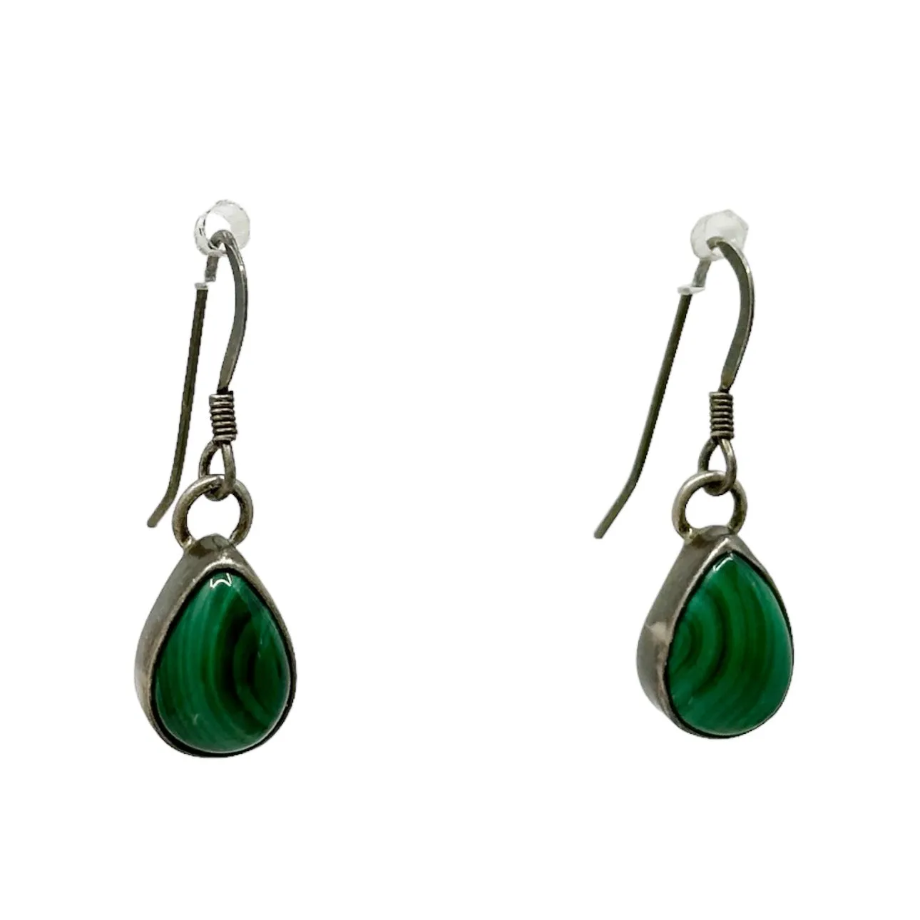 Sterling silver Malachite earrings GM22